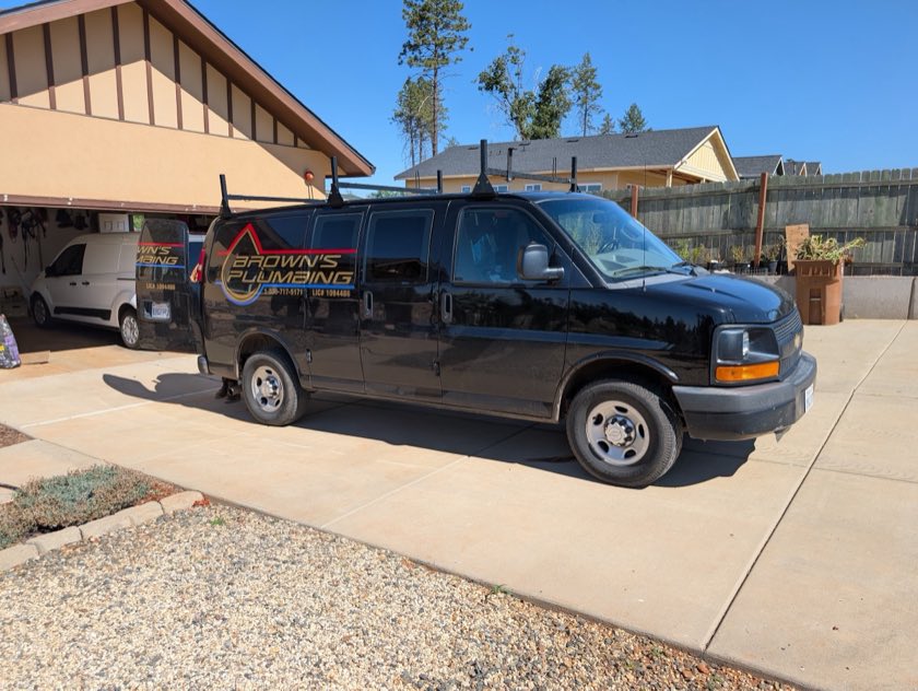 Brown's Plumbing service van